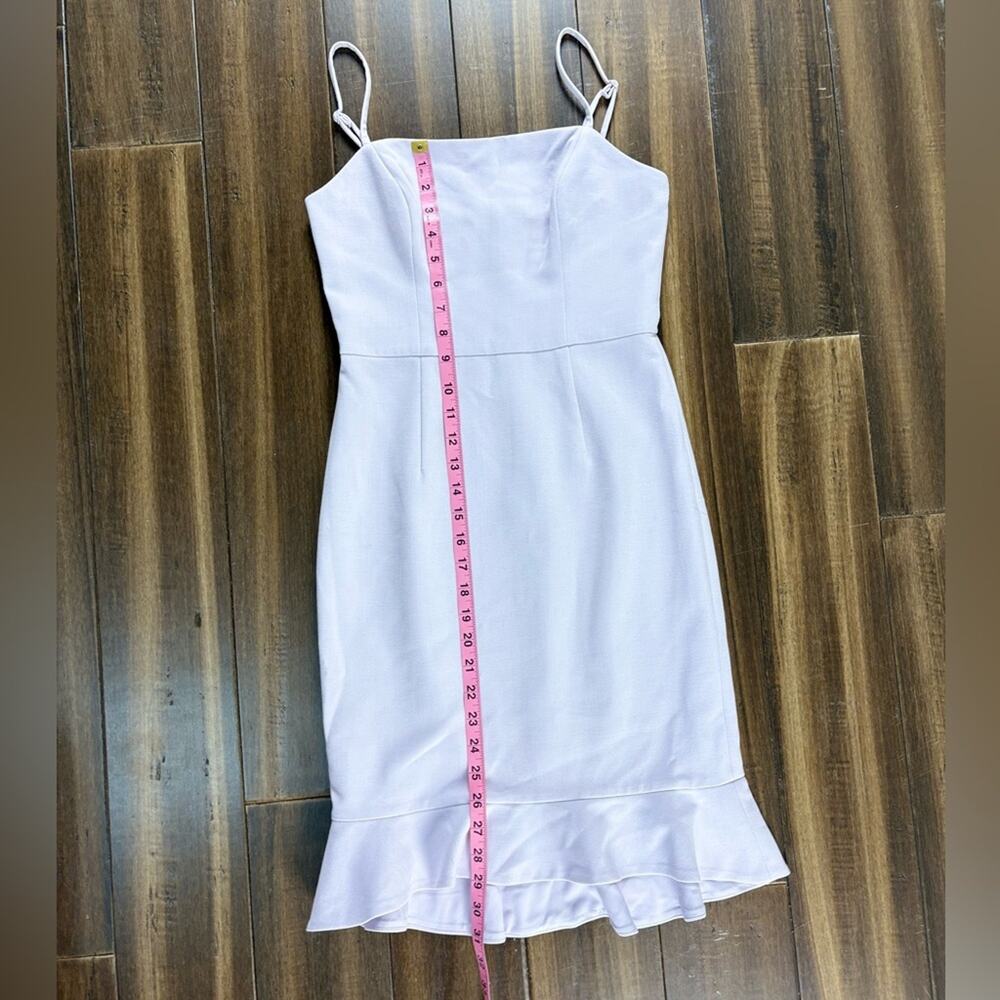 Size 2 French Connection Light Purple Lilac Lavender Sweetheart VNeck Midi Dress - Picture 5 of 12